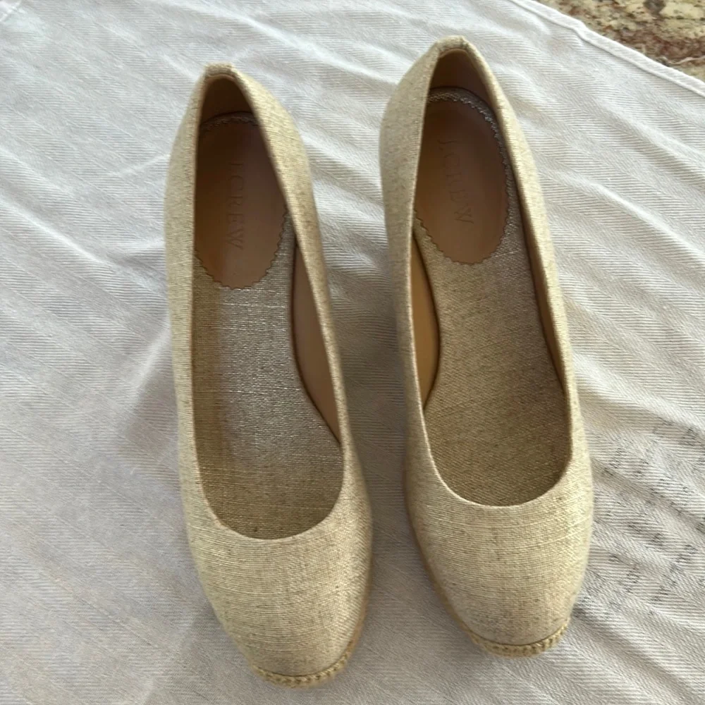 J. Crew Natural Beige Espadrille Flats